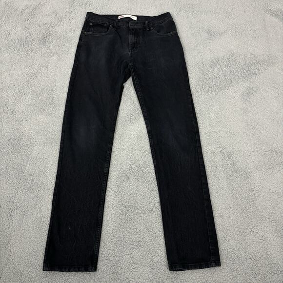 Levis Jeans Womens 18 Reg 29x29 Black 510 Skinny Mid Rise Slimming Black Western - Picture 1 of 15